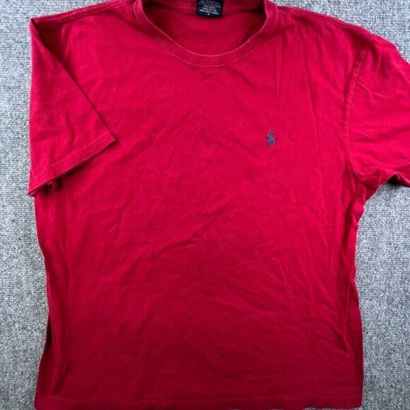 Polo Ralph Lauren Short Sleeve T Shirt Mens Large Red Pony Logo Cotton - Picture 1 of 16